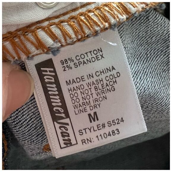 Hammer Jeans High Rise Distressed Exposed Button Fly Cut Off Shorts Sz M - Picture 5 of 6